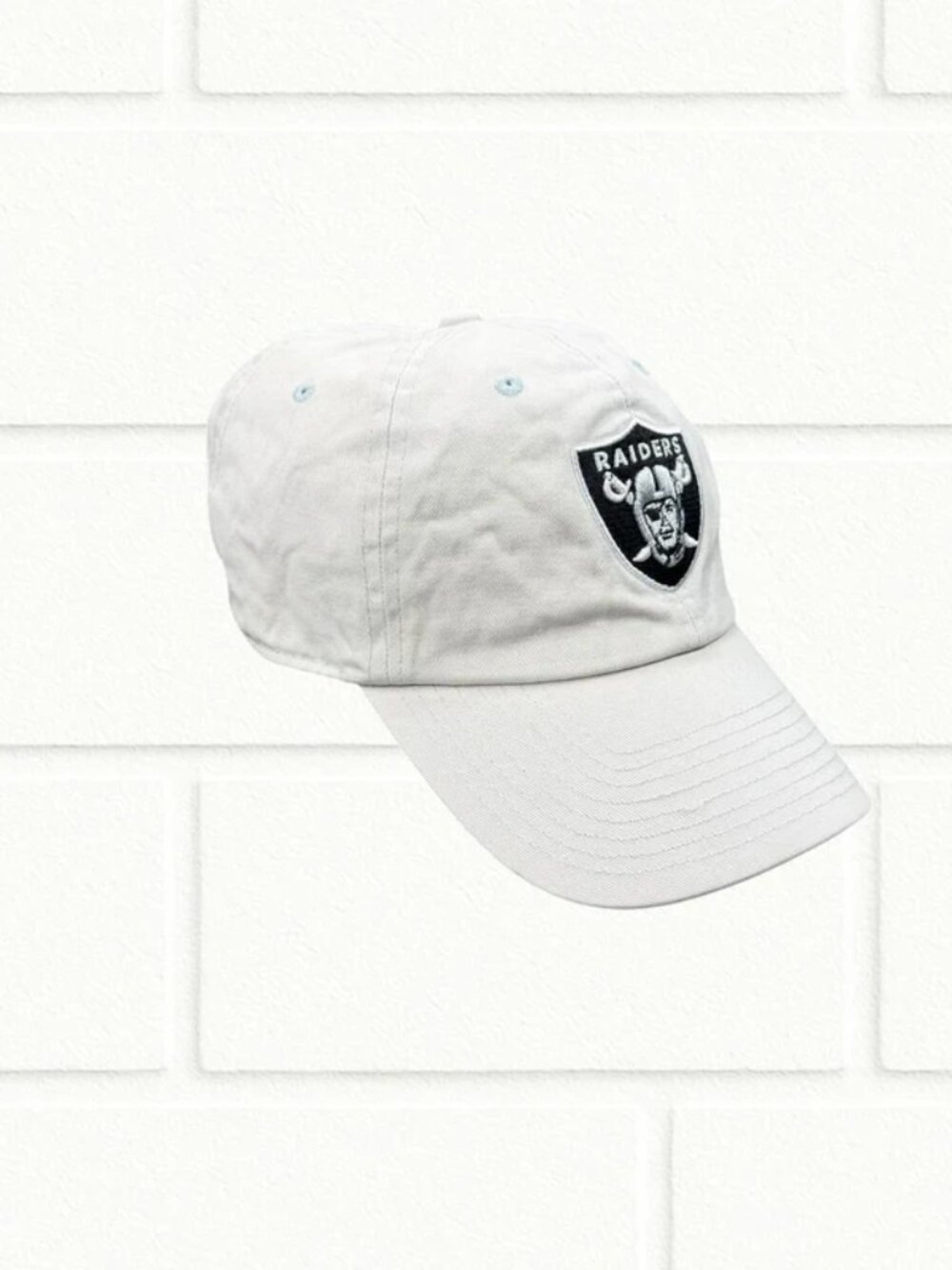47 Brand NFL Raiders Vintage White Adjustable Baseball Cap Hat Sportswear
